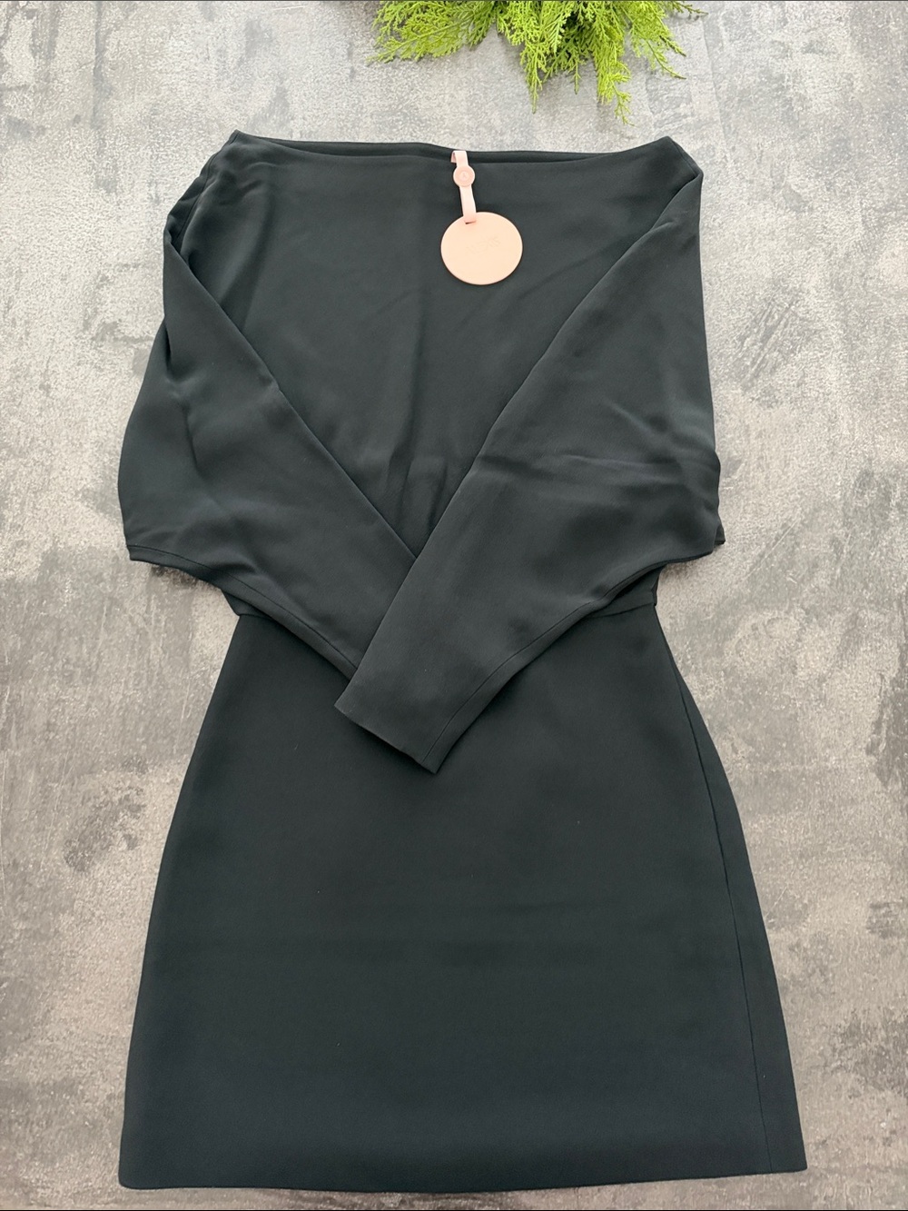 Alexis Black Off-the-Shoulder Long Sleeve Bodycon Dress